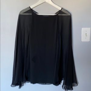 Ralph Lauren Black Sheer Blouse